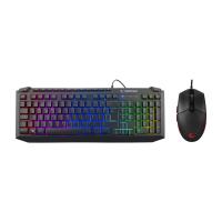 RAMPAGE KB-R310 BROKER V2 Siyah Usb Gökkuşağı Zemin Aydınlatmalı 12800 DPI Oyuncu Klavye+Mouse Set - 1